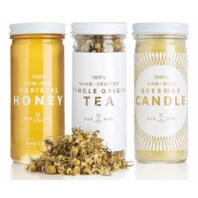 Camomile tea, raspberry honey and a beeswax candle. Ahhhh....