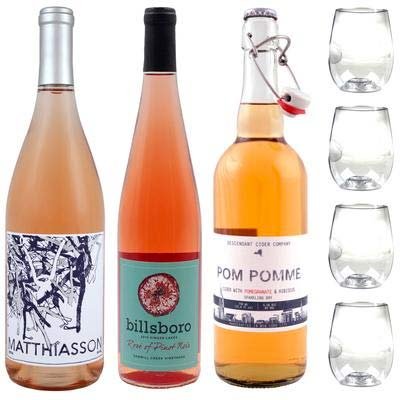 Rose Wine Gift Set from Mouth Indie Mail Order Foods and Spririts