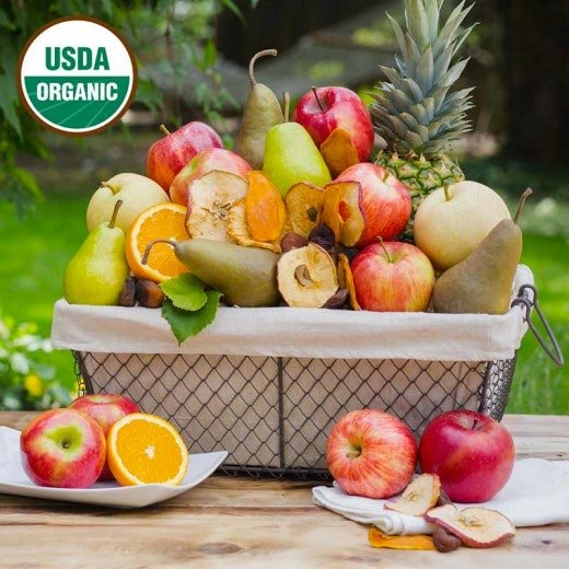 Organic Fruit Basket Gift from The Fruit Company Available on Amazon