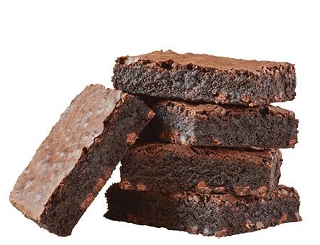 Stack of Rich Fudgy Chocolate Brownies by Baked