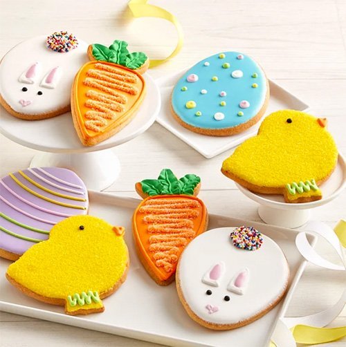 Individually Wrapped Easter Sugar Cookies perfect for adding to Easter Baskets