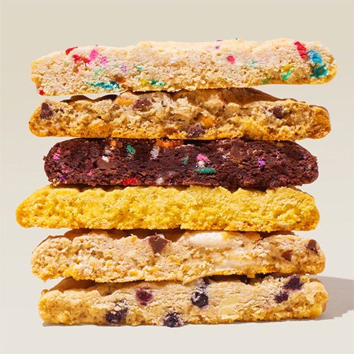 A stack of Assorted Gourmet Cookies available for Mail Order from Milk Bar Bakery
