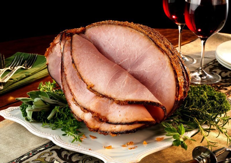 boneless Spiral sliced smoked ham from Logan Farms, named to the list of best mail order hams 2023