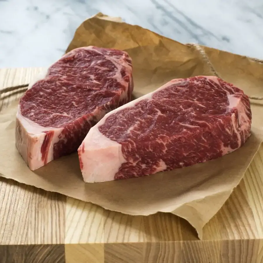 Dry Aged Prime New York Strip Steaks