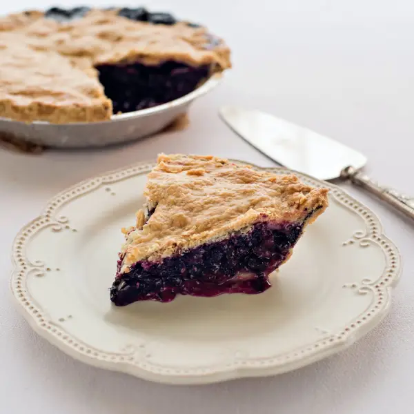 Double crust blueberry pie from Grand Traverse Pie Company